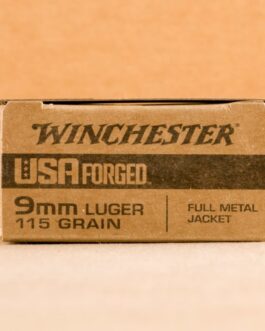 Winchester USA Forged 9mm Luger Ammunition FMJ 115 Grains